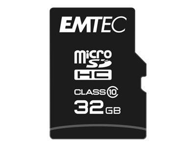 EMTEC microSD Card 32GB SDHC CL.10 Classic + Adapter