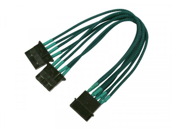 Kabel Nanoxia 4-Pin Molex Y-Kabel, 20 cm, Single, grün