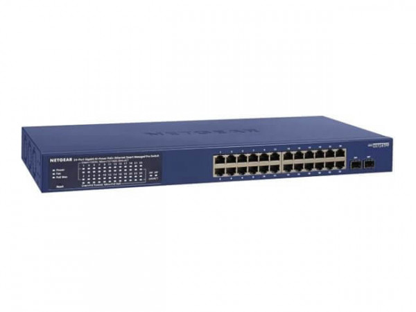 NETGEAR Switch 24x GE GS724TP-300EUS Smart 24-Port GB POE