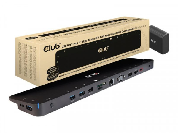Club3D 4K ChargingDock USB-C ->5xUSB3/DP/HDMI/VGA/LAN