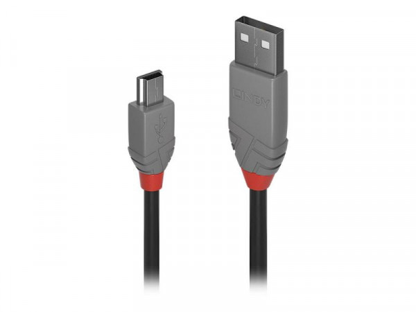 Lindy USB 2.0 Kabel Typ A/Mini-B Anthra Line M/M 3m