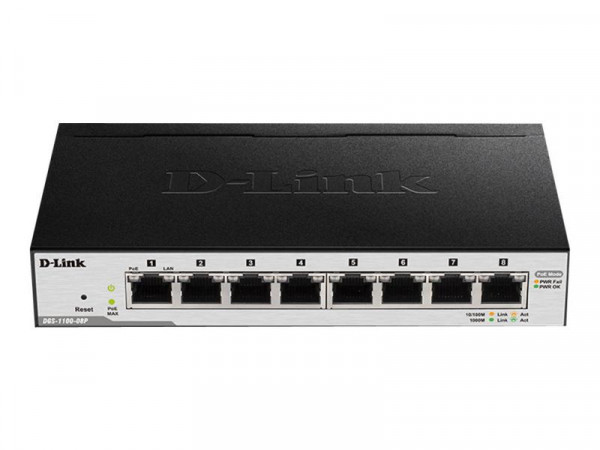 Switch 190mm D-Link DGS-1100-08PV2 8*GE PoE