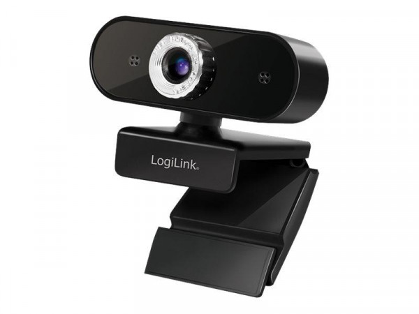 LogiLink Webcam 1080p FHD Webcam + Mikrofon schwarz