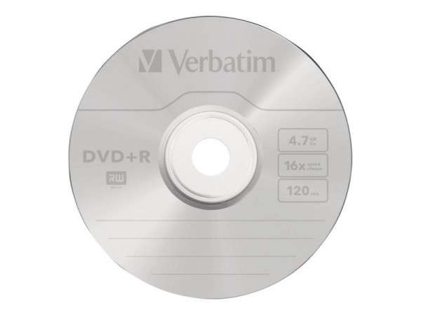 DVD+R Verbatim 4,7GB 10pcs Pack 16x Spindel azo silber