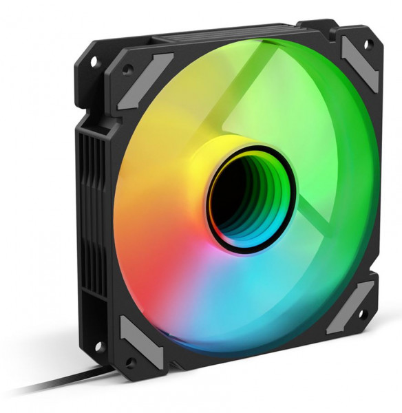 Sharkoon Lüfter 120*120*25 SHARK Mirror PWM RGB schwa