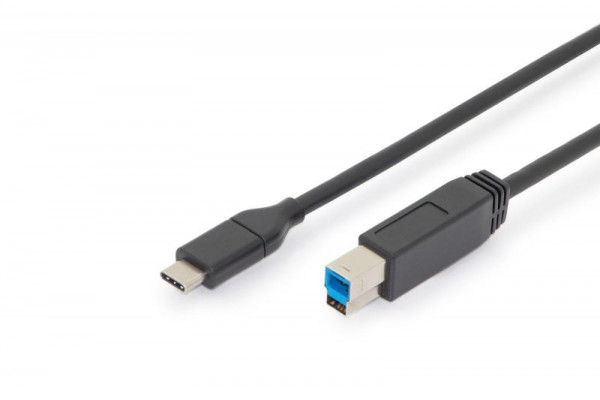 ASSMANN Verbindungskabel USB TypC -> B St/St 1.8m schwa