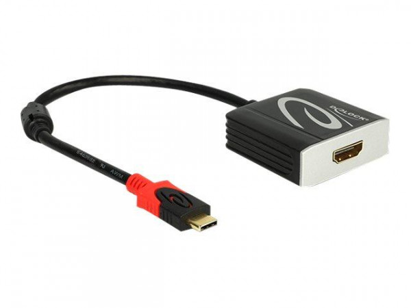 USB Kabel Delock C -> HDMI A St/Bu 4K 0.20m schwarz