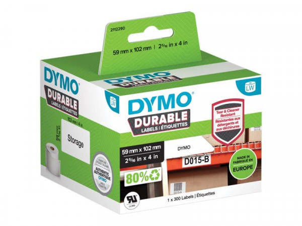 DYMO LW-Kunststoff-Etiketten, 1 Rolle a 300 Etiketten