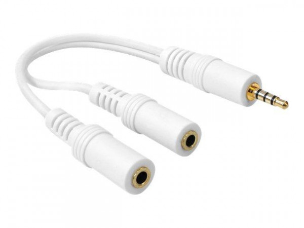 Adapter Kabel Delock 3,5mm stereo -> 2x 3,5mm St/Bu 0.20m