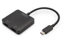 DIGITUS USB-Hub 2-Port C ->2xHDMI m.Kabel schwarz