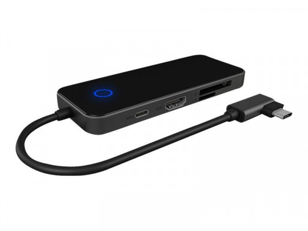 Dockingstation IcyBox USB Type-C mit integriertem Kabel