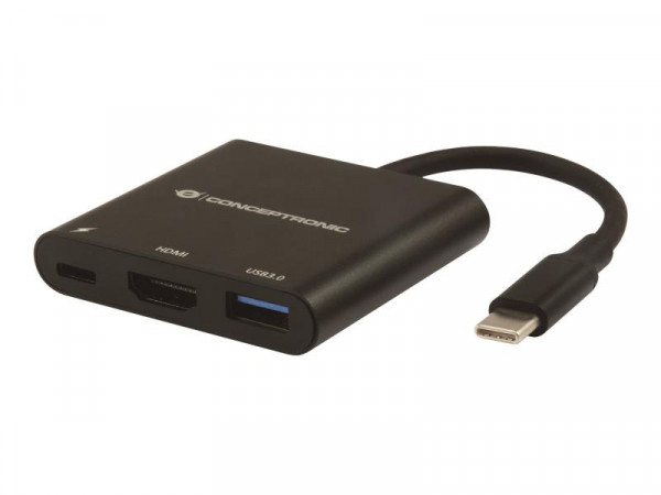 CONCEPTRONIC DONN01B USB-C zu -HDMI-Adapter, schwarz 4k30Hz