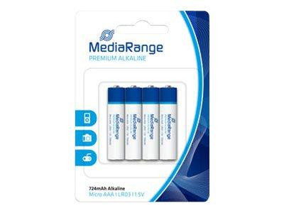 MediaRange Batterie Premium Alkaline AAA/LR03 1,5V 4Stk.