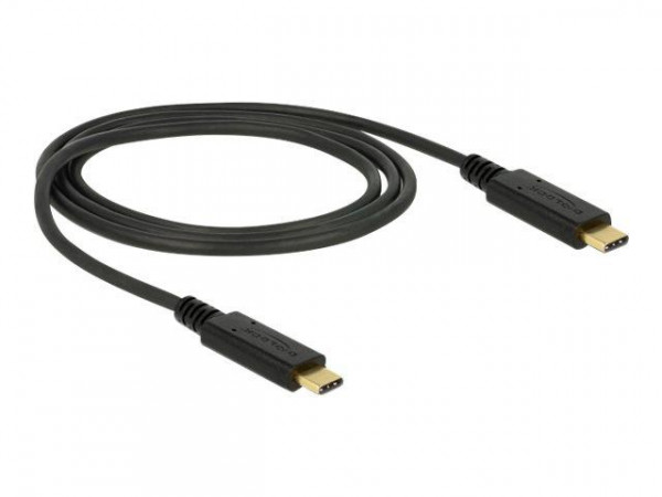DELOCK Kabel USB 3.1 Gen2 C > C E-Marker 3A 1.0m schwarz
