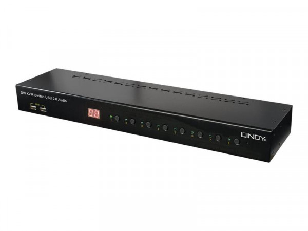Lindy DVI-I Single Link USB 2.0 Audio KVM Switch Pro 8 Port