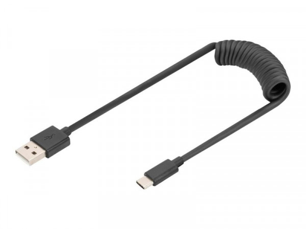 DIGITUS USB 2.0 - USB - A auf USB - C Spiralkabel