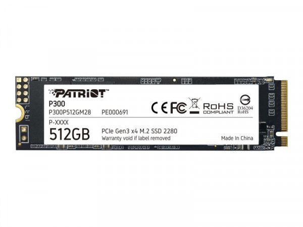 SSD Patriot P300 - 512GB intern M.2 2280 - PCI Express NVMe