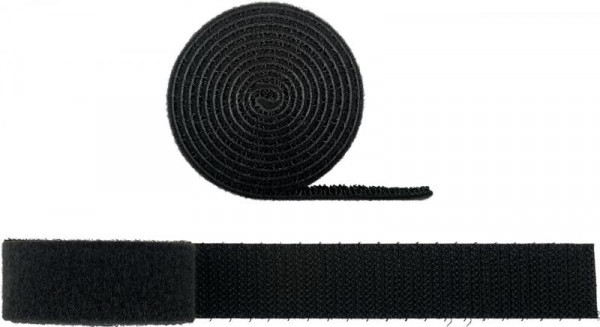 Goobay Kabel Management Klettverschluss-Rolle, 1m, schwarz