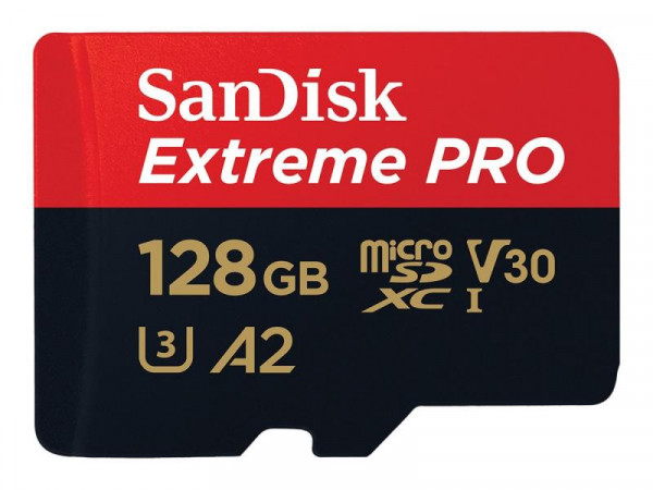 SD MicroSD Card 128GB SanDisk Extreme Pro SDXC inkl. Adapt