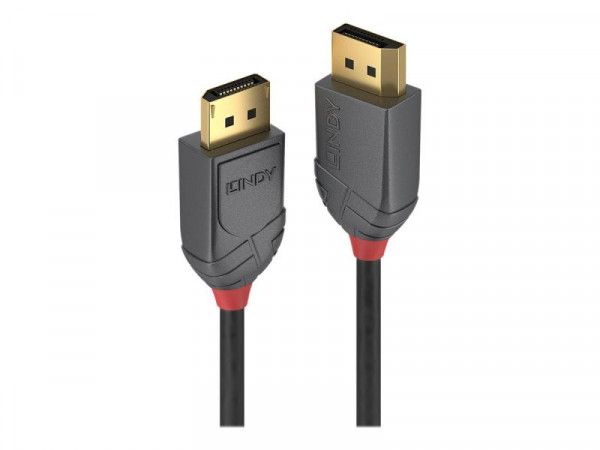 Lindy DisplayPort 1.2 Kabel Anthra Line 4K60Hz 21.6Gbs 3m