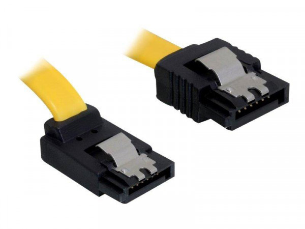 SATA-Kabel Delock SATA -> SATA up St/St 0.20m gelb Clips