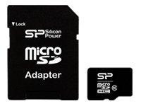 Micro SDCard 4GB Silicon Power SDHC Class 10 w/adaptor