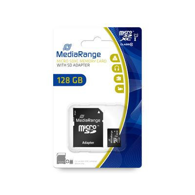 MediaRange SD MicroSD Card 128GB UHS-1 Cl.10 inkl. Adapter