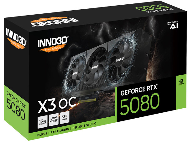 Inno3D RTX5080 X3 OC 16GB GDDR7 HDMI 3xDP