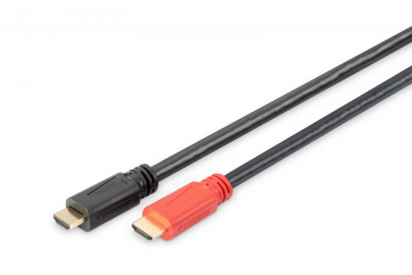 DIGITUS HDMI High Speed Anschlusskabel,mit Verstärker,10m,sw