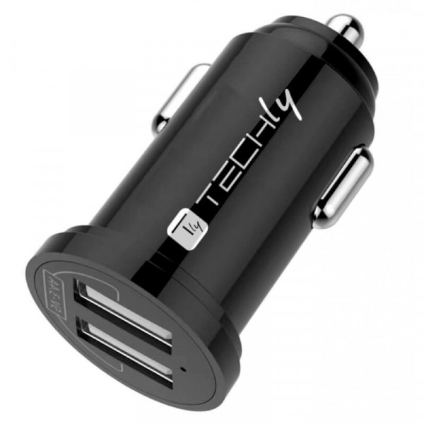 Techly USB Autoladegerät 4800mA 2p Schwarz