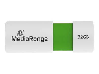 MediaRange USB-Stick 32GB USB 2.0 Slider green