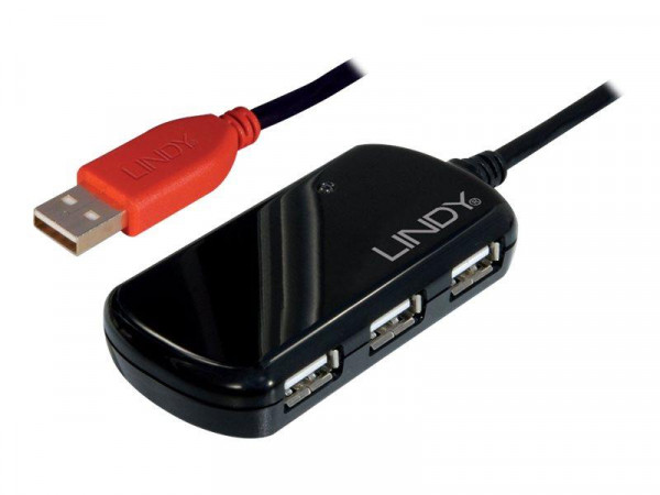 Lindy USB 2.0 Aktiv-Verlängerungs-Hub Pro 12m