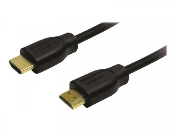 Logilink HDMI-Kabel A/M zu A/M, 4K/30 Hz, schwarz, 0,2 m