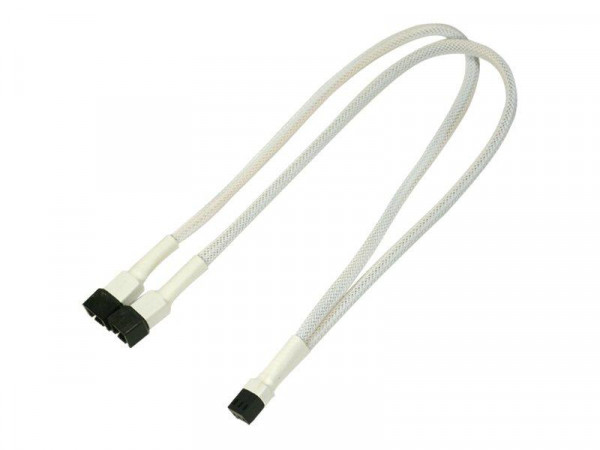 Kabel Nanoxia 3-Pin Y-Kabel, 30 cm, weiß