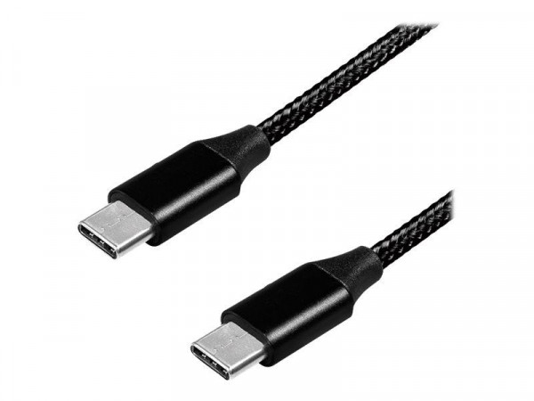 LogiLink USB 2.0 Kabel, USB-C zu USB-C, schwarz, 0,3m
