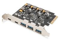 DIGITUS PCI Card 2x USB-C 3x USB-A