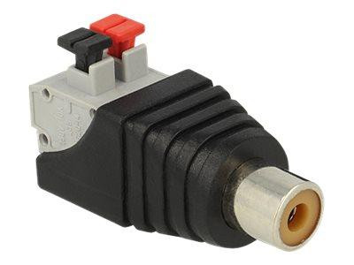 Adapter Delock Terminalblock 2Pin -> Cinch Buchse Drucktaste