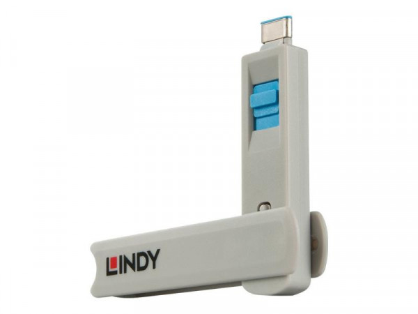 Lindy USB Typ C Port Schloss blau
