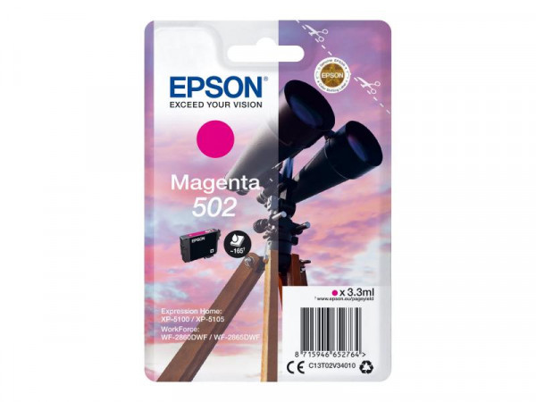 Patrone Epson 502 magenta 3,3 ml 165 Seiten