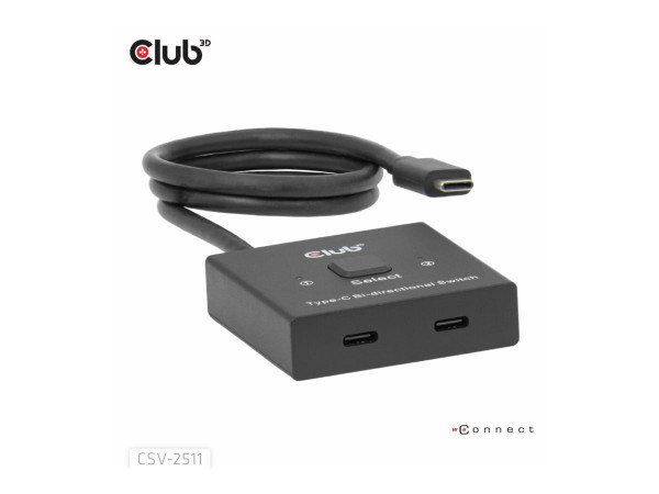 Club3D USB-C Switch 2 1 10Gbps + 100W PD