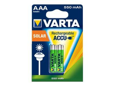 Varta Akku RECHARGE Solar AAA HR03 550mAh 2St.