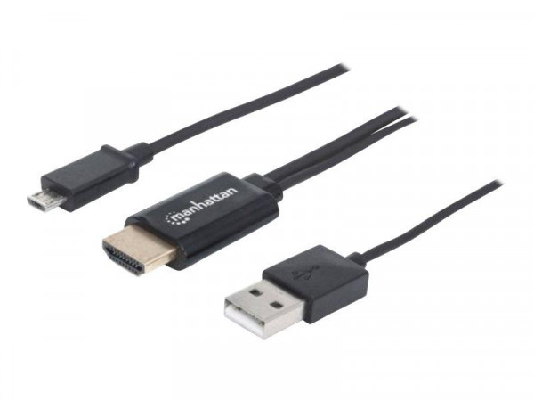 Manhattan Video- / Audiokabel - MHL / HDMI / USB - USB (nur Strom)