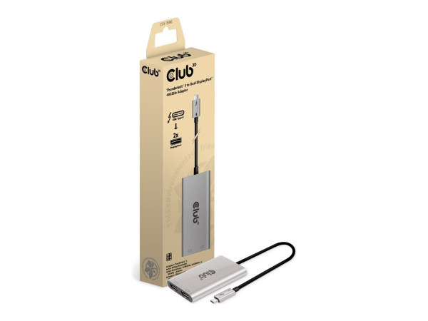 Club3D Adapter Thunderbolt 3 > 2x DP 1.2 4K@60Hz aktiv