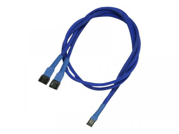 Kabel Nanoxia 3-Pin Y-Kabel, 60 cm, blau