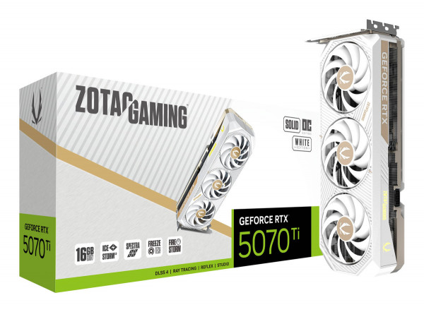 Zotac RTX 5070 TI Solid Core OC White 16GB GDDR7 HDMI 3xDP