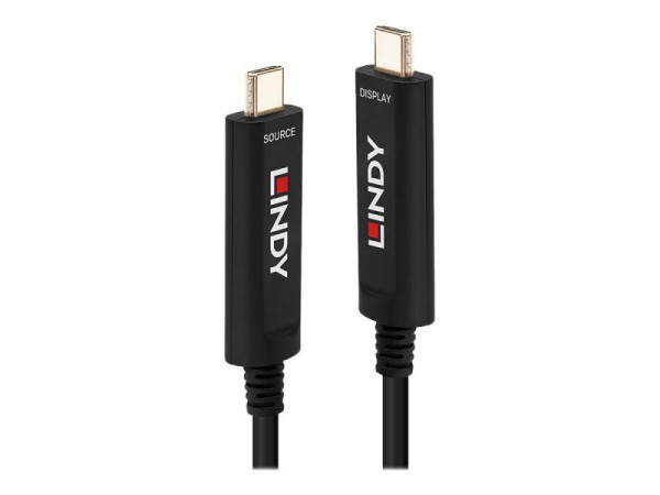 Lindy 30m Fibre Optic Hybrid USB Typ C Video Kabel