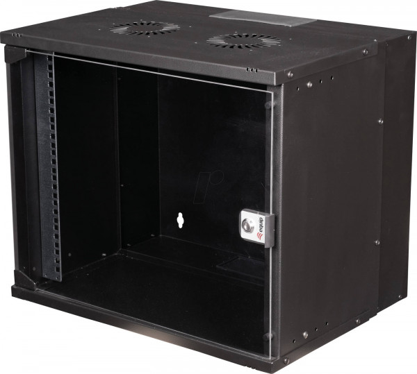 Equip Wandgehäuse 19" 09U 540x400mm Glastür schwarz