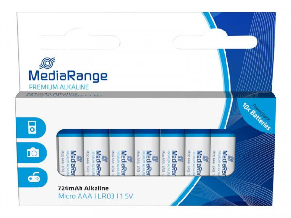 MediaRange Batterie Prem. Blister AAA Alkaline/LR03 10