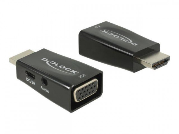 DELOCK Adapter HDMI-A St > VGA Bu mit Audio
