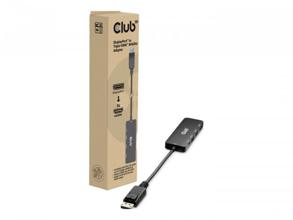 Club3D Adapter DisplayPort 2.1 > 3x HDMI 2.1 8K60Hz retail